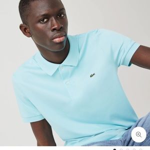Men’s soft cotton polo shirt in light blue